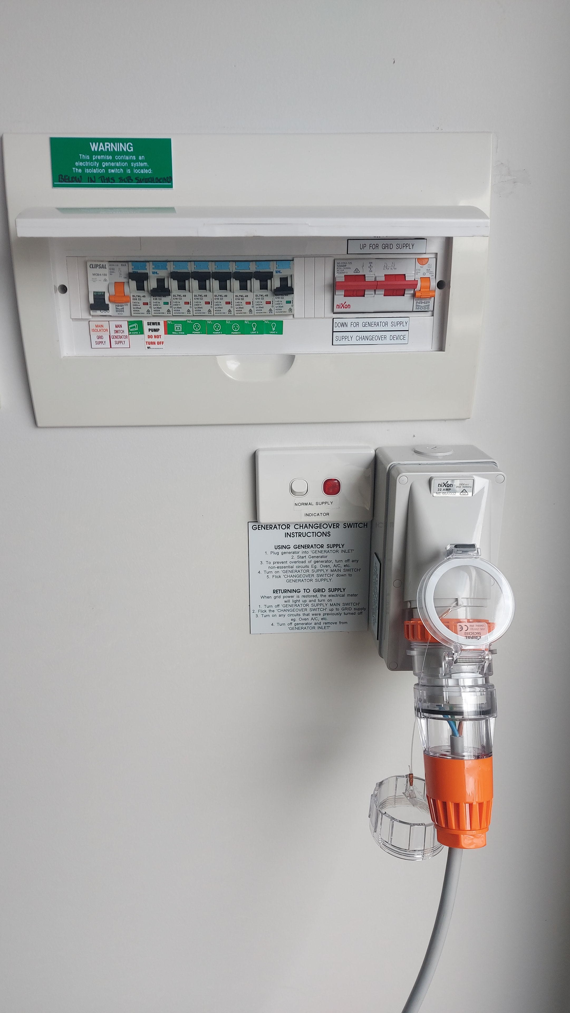 Generator Changeover Switch